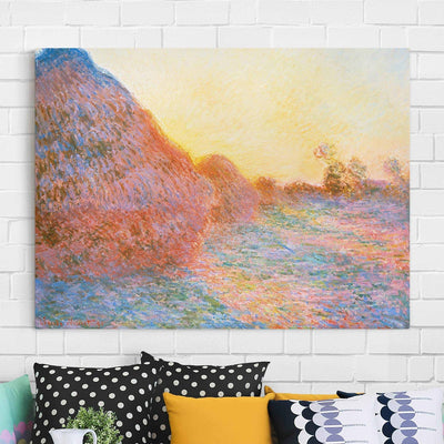 Bilderwelten Top Claude Monet Leinwandbilder Strohschober im Sonnenlicht 75 x 100cm 75cm x 100cm Cla