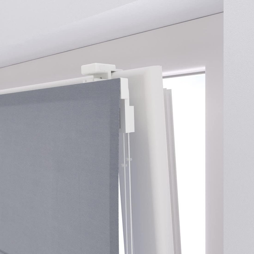 Raffrollo Easy Canvas - Grey - 130 x 180 - Ohne Bohren - Klemmfix 130 x 180 cm Grau, 130 x 180 cm Gr