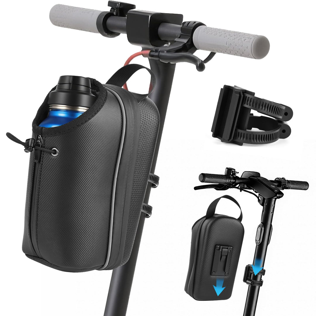 E Scooter Tasche, 2L Grosse Kapazität E Roller Tasche mit Wasserflaschenhalter, Lenkertasche Escoote