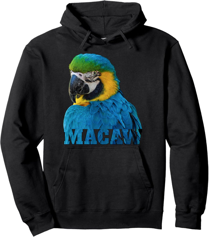 Gelbbrustara Ara Papagei Bild & Wort Pullover Hoodie