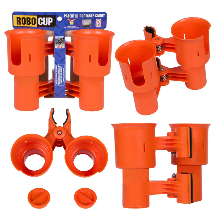 RoboCup Bester Getränkehalter für Getränke, Angeln, Strandkorb, Mikrofonständer Orange, Orange