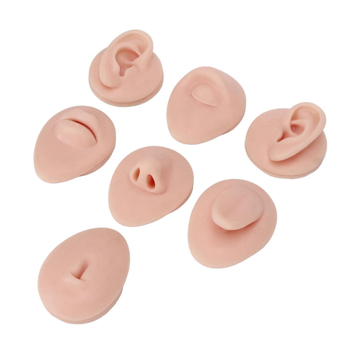 Silikon-Piercing-Körpermodell, Piercing-Körperteil-Modell mit Präsentationsständer, Weiches Silikon-