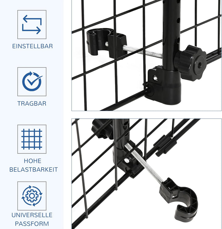 PawHut Hundegitter Auto Universal Autoschutzgitter für Hunde mit Stufenlos Verstellbare Breite, Tren