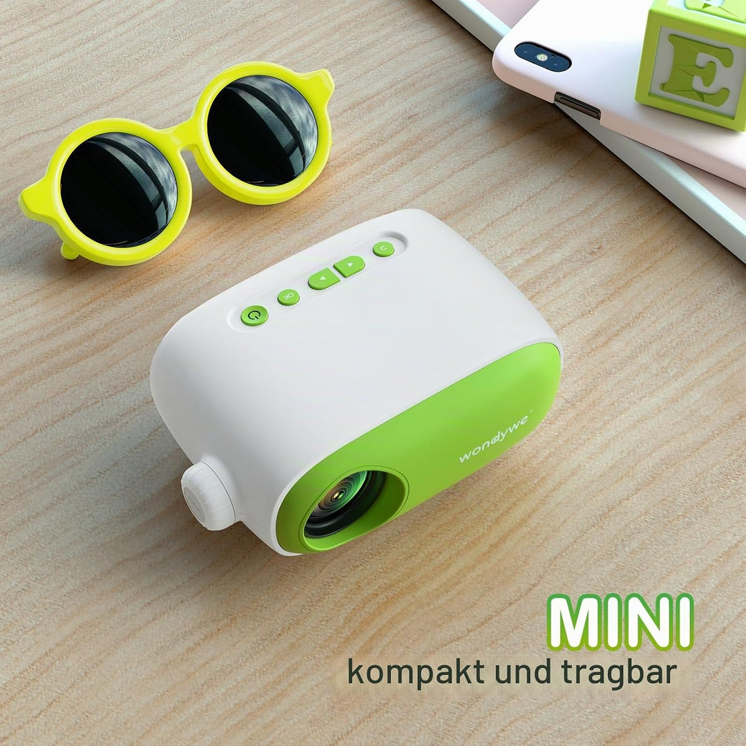 Mini Beamer als Geschenk, um Sportereignisse/Filme anzuschauen - 137 Zoll Bildgrösse, 480P, unterstü