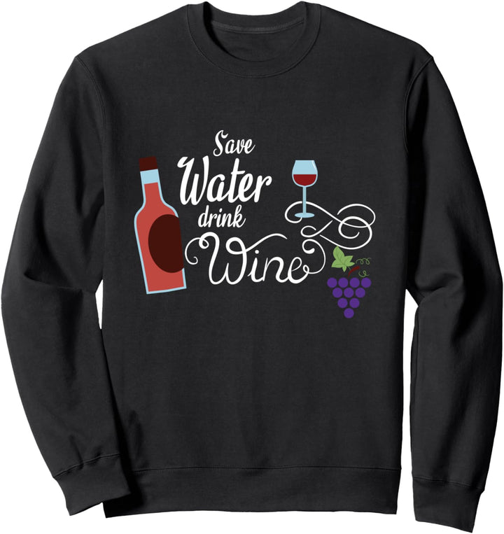 Weinfest Bekleidung Weinglas Kleidung Rotwein Lustig Winzer Sweatshirt