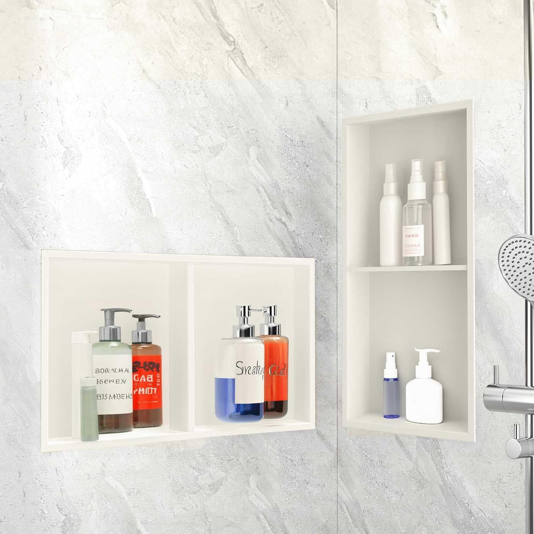 Wandnische Dusche,Wandnische Dusche Edelstahl,Wandnische Lagerung mit einem Regal,Duschnische 30 * 6