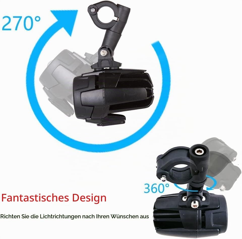 MARCHFA KOLOME Motorrad Zusatzscheinwerfer Led für Fahrrad ATV Traktor Gabelstapler Boot Universal L