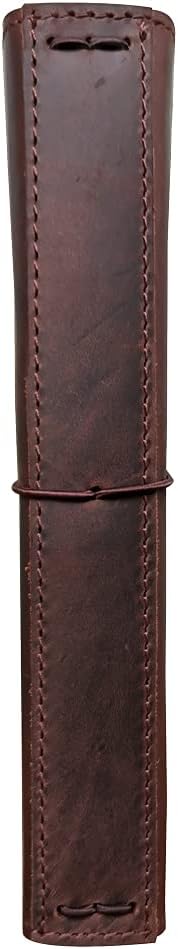 Travelers Notebook Cover with Inner Pockets, Card Slots and Pen Holder, A5, Dark Brown, A5