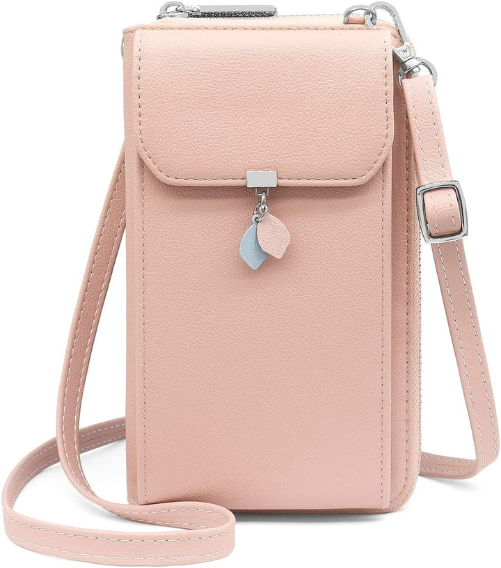 HNOOM Handytasche zum Umhängen RFID Schutz Geldbeutel Damen Umhängetasche Klein Crossbody Handytasch