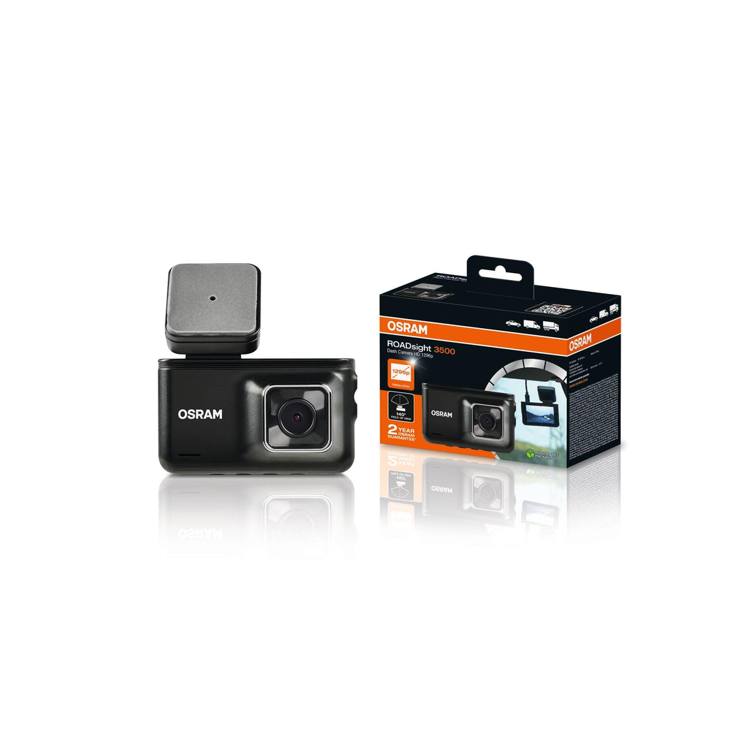 OSRAM ROADsight 3500 Dashcam, 1296p HD, 3-Zoll-Display, 140° Weitwinkel, G-Sensor, 30 Bilder pro Sek