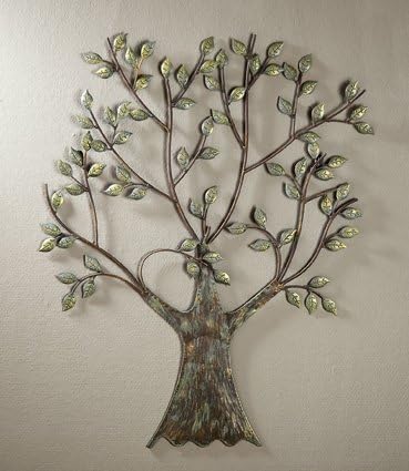 Wandrelief 'Baum', 76 cm, naturfarben