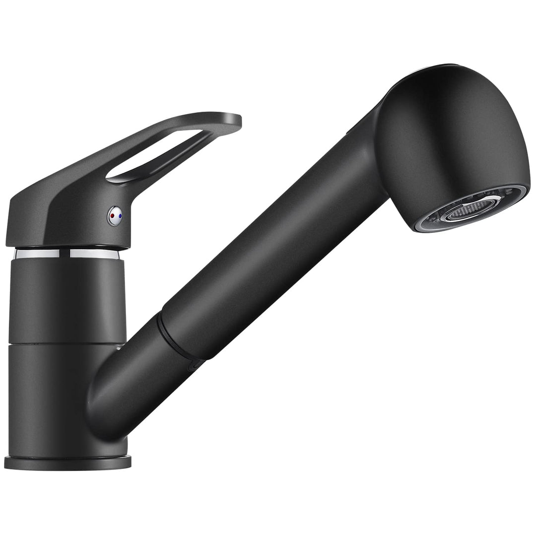 BONADE Ausziehbare Küchenarmatur mit Dual-Spülbrause, Wasserhahn 360° Drehbare Spültischarmatur, Hoc