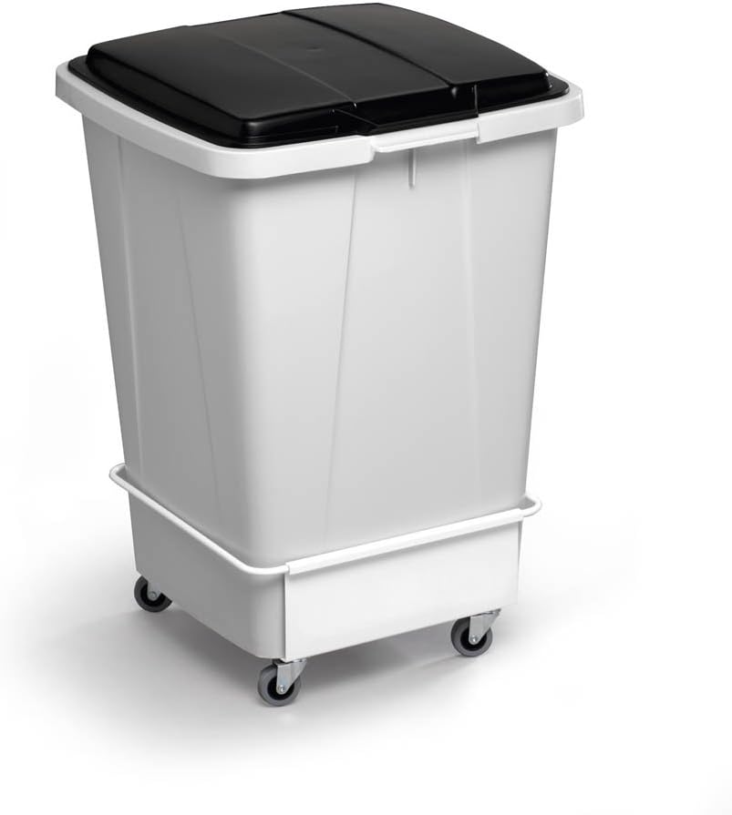 Durable Fahrwagen Durabin Trolley, 90 Liter, 1 Stück, weiss, 1801668010 Für 1 Behälter