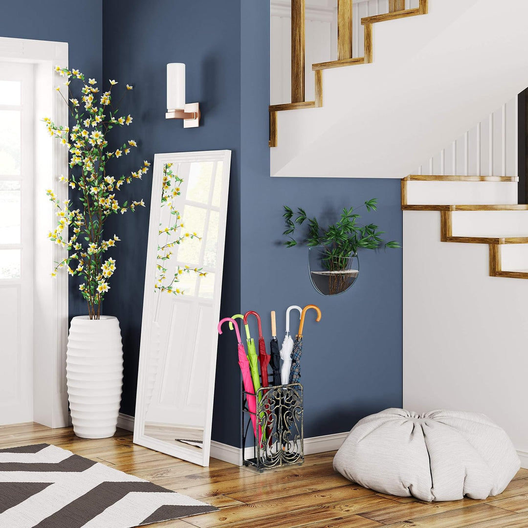 Relaxdays Schirmständer, rechteckig, mit Auffangschale, Gusseisen, Vintage Regenschirmhalter, 48,5x3