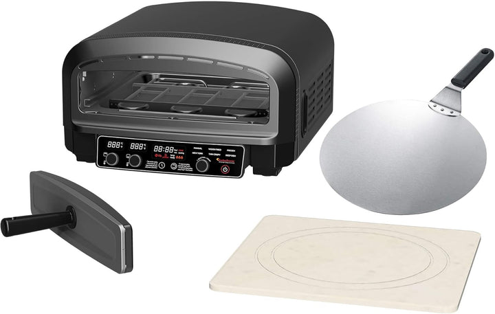 Elektrischer Pizzaofen bis 450°C für 37cm (14,6") grosse Pizza New York mit Pizzastein Indoor/Outdoo