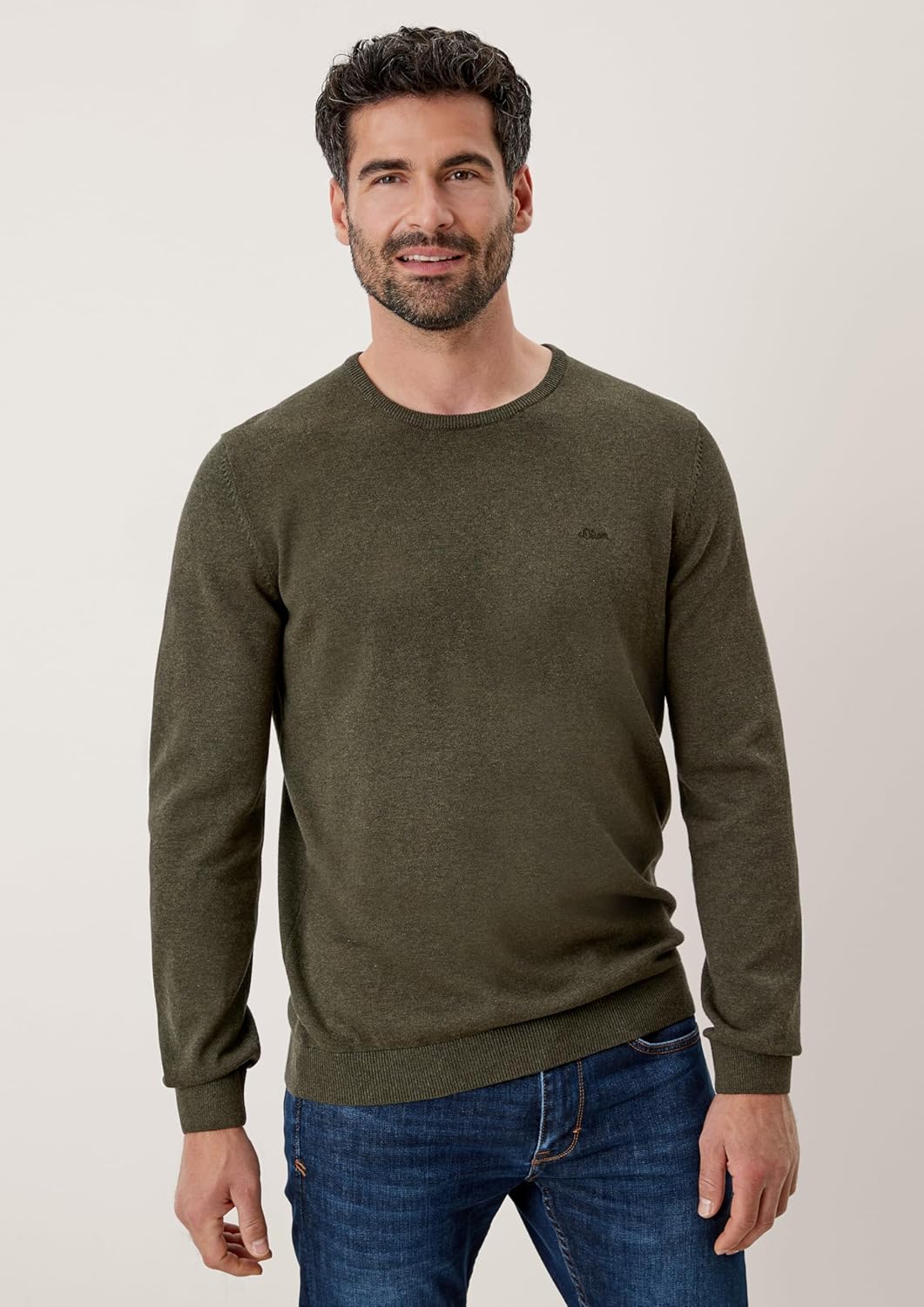 s.Oliver Herren 2152193 Pullover mit Logo-Stitching 4XL Grosse Grössen 79w0, 4XL Große Grö