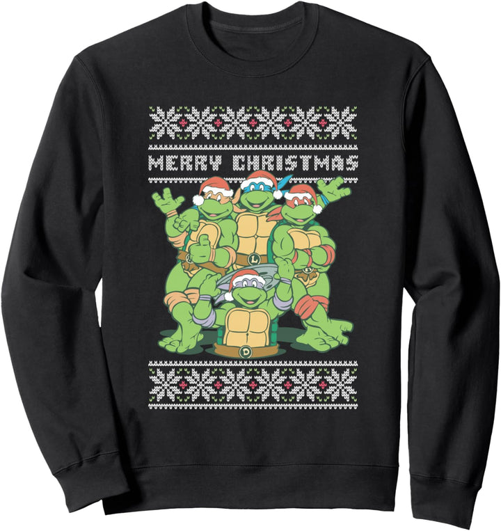 Teenage Mutant Ninja Turtles Christmas Ugly Sweater Group Sweatshirt