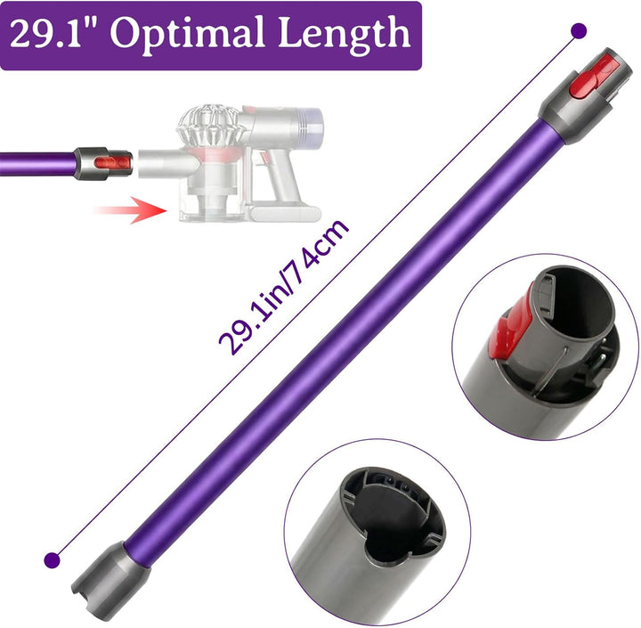 Verlängerungsrohr kompatibel mit Dyson V15 V11 V10 V8 V7, Quick-Release-Verlängerungsrohr 74 cm Ersa