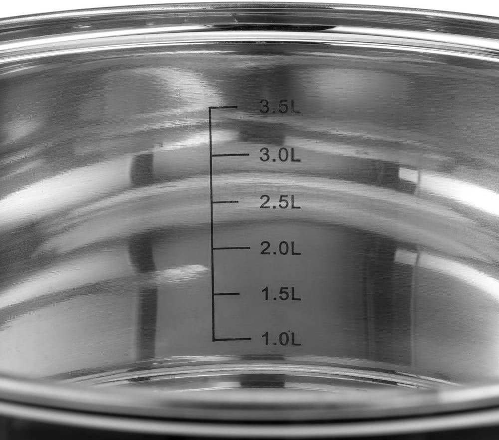 RESTO Edelstahltopf 22cm - Suppentopf, Universaltopf 3,5l - Schmortopf mit Deckel - Topf für alle He