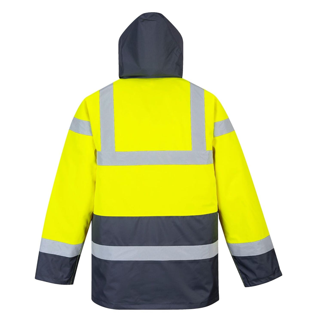 Portwest Warnschutz Kontrast Traffic-Jacke, Grösse: 6XL, Farbe: Gelb, S466YER6XL Gelb 6XL, Gelb 6XL