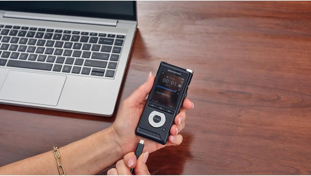 OM System DS-2700 Digitales Diktiergerät – Professioneller Voice Recorder für Windows mit ODMS R8 So