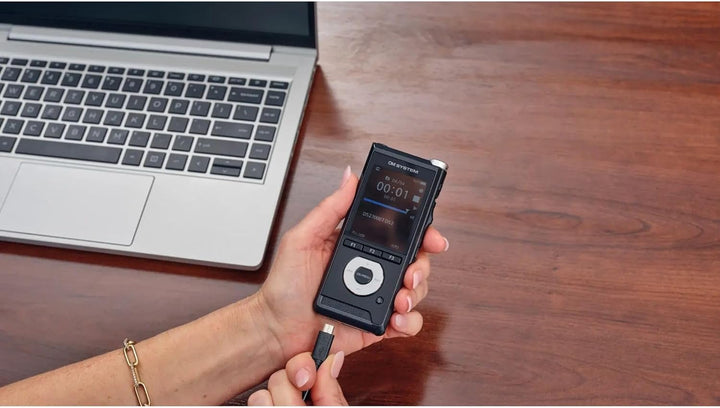 OM System DS-2700 Digitales Diktiergerät – Professioneller Voice Recorder für Windows mit ODMS R8 So