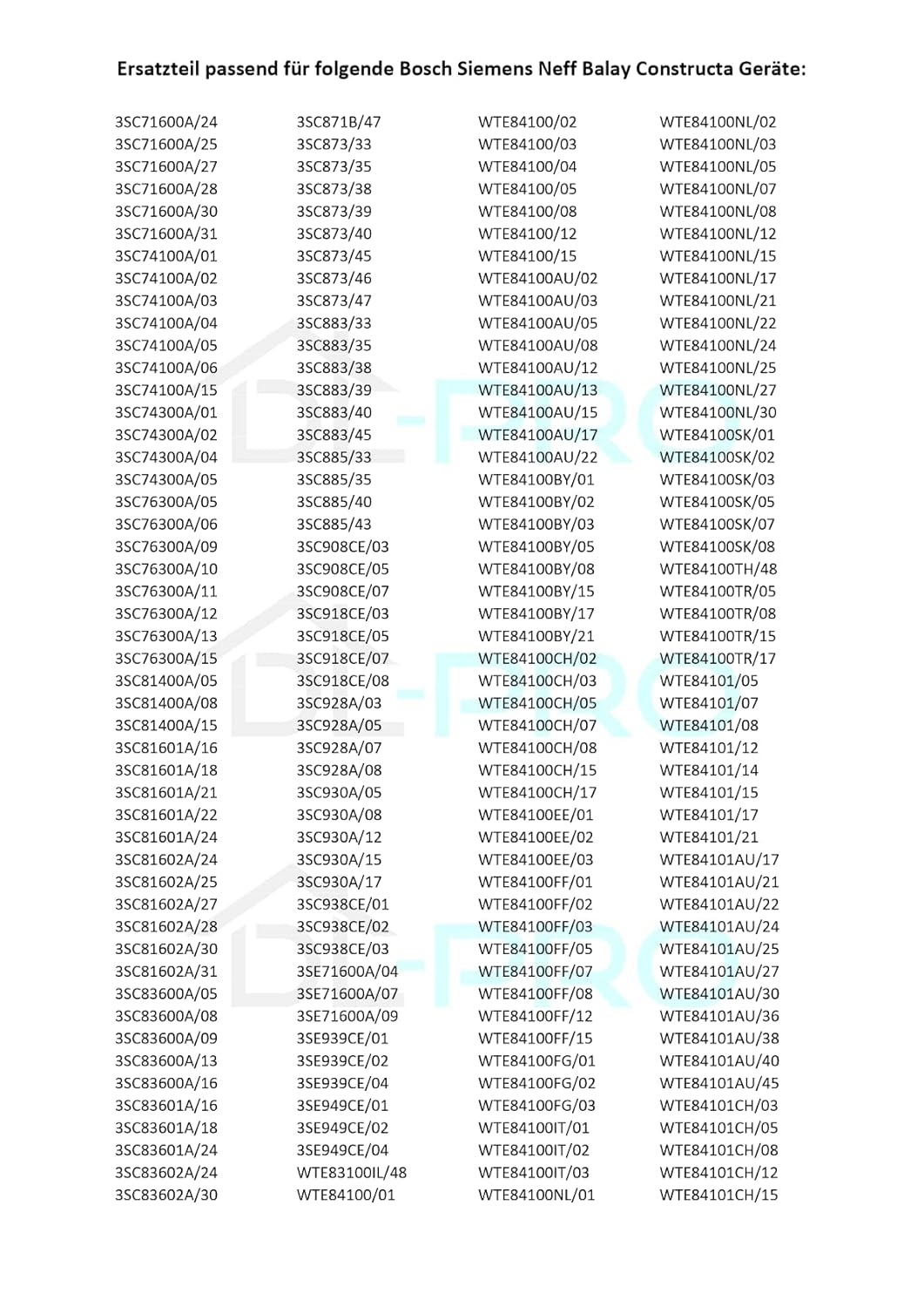 DL-pro Türdichtung für Bosch Siemens 00656841 656841 Filzdichtung Dichtung Gummidichtung für Avantix