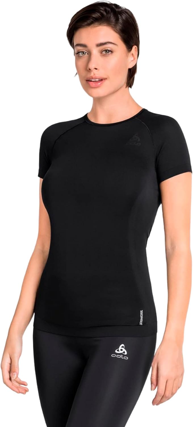 Odlo Damen Performance X-Light Eco_188501 Funktionsunterwäsche Kurzarm Shirt (1er Pack) XS Schwarz,