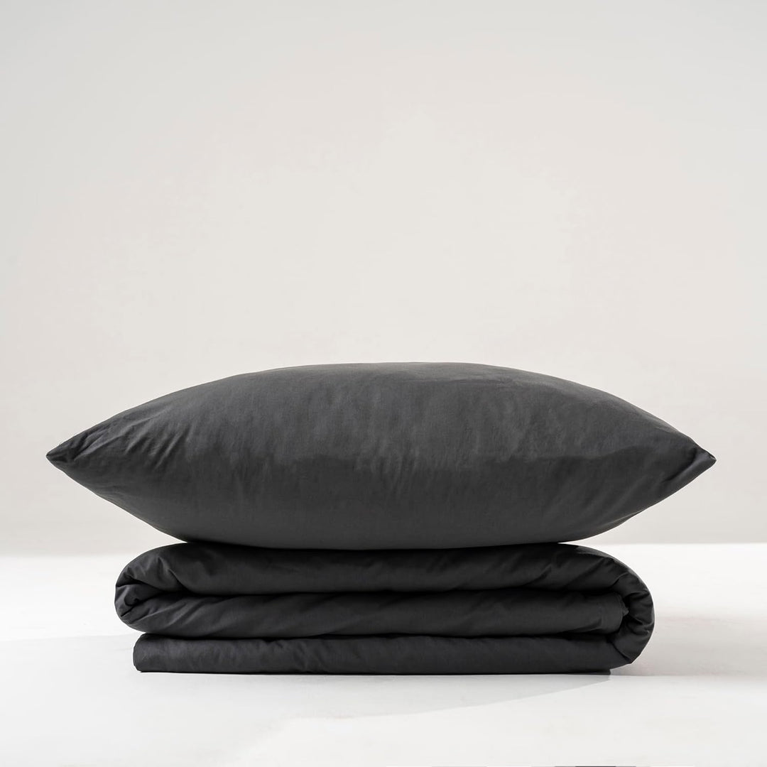 %100 Baumwolle Bettwäsche Set / 1 Hochwertige Atmungsaktive Renforce Bettbezug 135 x 200 cm + 1 Kopf