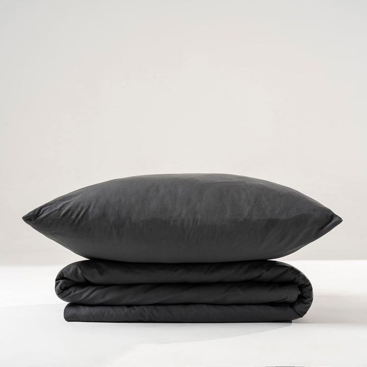 %100 Baumwolle Bettwäsche Set / 1 Hochwertige Atmungsaktive Renforce Bettbezug 135 x 200 cm + 1 Kopf