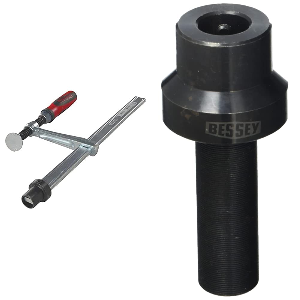 Bessey Spannelement mit fixer Ausladung TW16 200/100 (2K-Kunststoffgriff) & Werkbank-Adapter TW16AW2