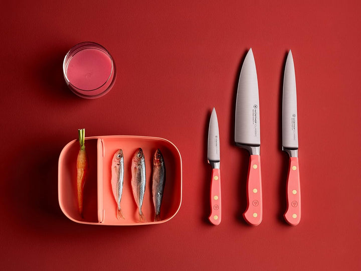WÜSTHOF Classic Messerblock mit 7 Messern, Coral Peach (Orange), Coral Peach