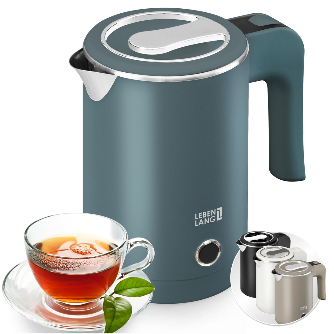 LEBENLANG Reise Wasserkocher Edelstahl Klein 0 5 Liter & BPA-Frei - Reisewasserkocher klein 600W Ene