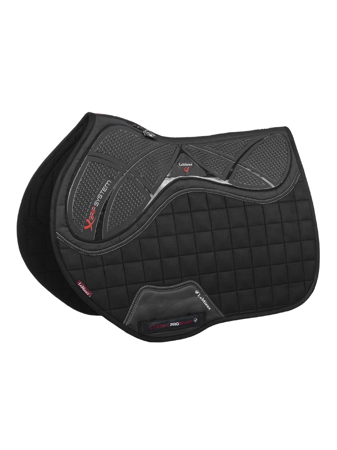 LeMieux X-Grip Silicone Eurojump Square Satteldecke L Schwarz, L Schwarz