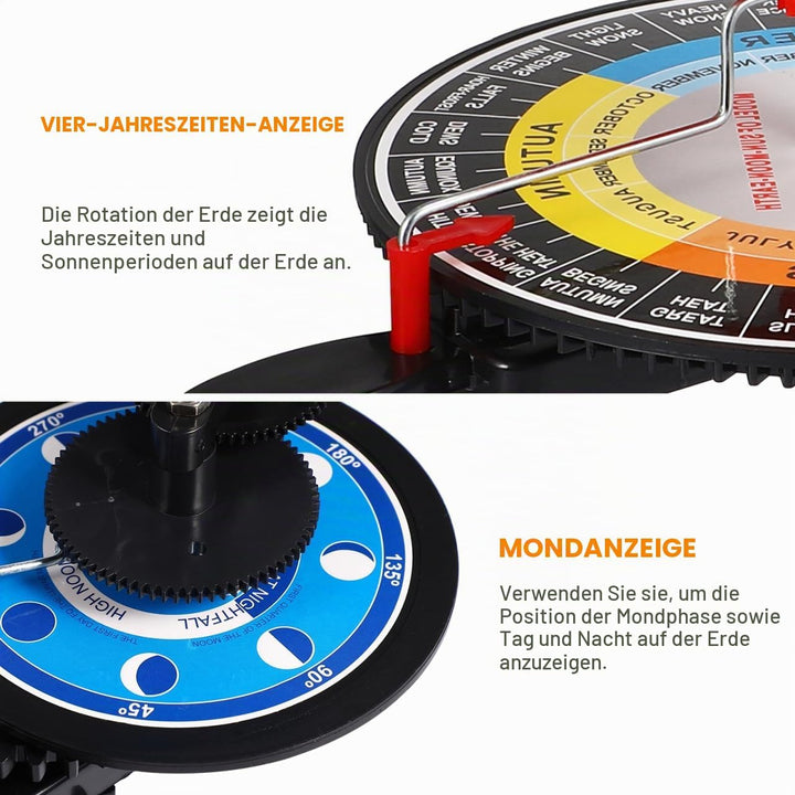 ULTECHNOVO Sonnensystemmodell – Sonne Erde Mond Orbitalmodell – Sonnensystem Planetarium 3D-Modell R