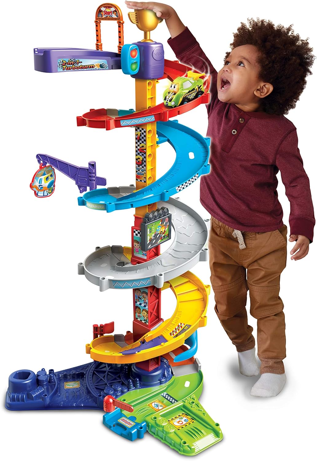 Vtech Tut Tut Baby Flitzer - 2-in-1 Turboturm – Grosses Turm-Spielset mit 2 Aufbaumöglichkeiten & Tu