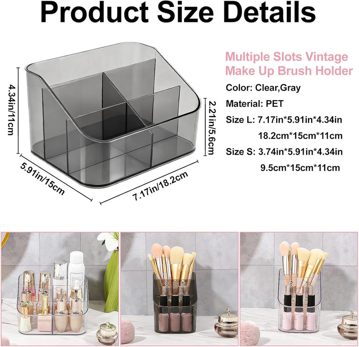 DASITON Make Up Organizer mit 5 Fächern, Pinselhalter Kosmetik Aufbewahrung Makeup Pinsel Organizer
