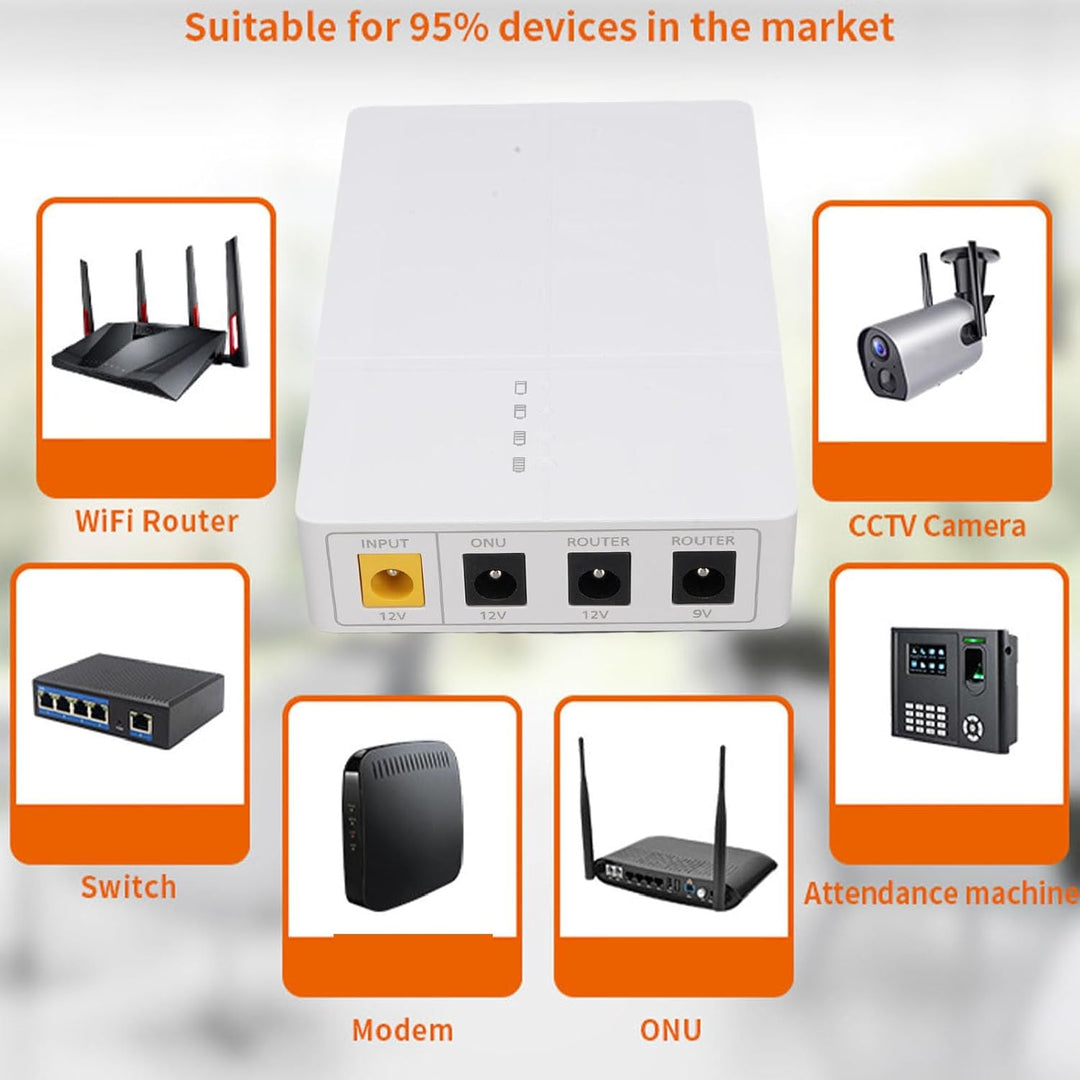 Marhynchus Mini -UPS 6000mAH Ununterbrochene Stromversorgung für Router -Modem -Sicherungsleistung m