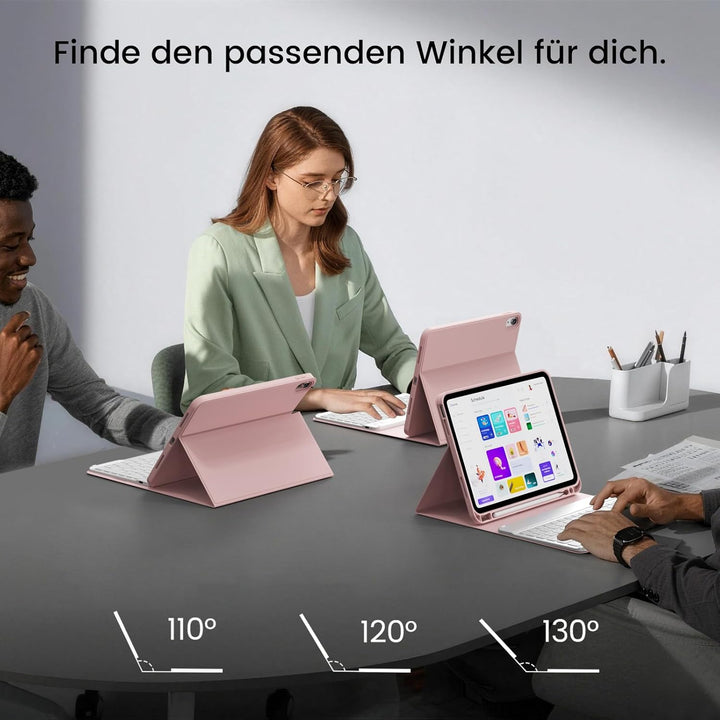 Hülle mit Tastatur für iPad 11 Generation (A16) 11 Zoll 2025/10 Generation 10.9 Zoll 2022, Mit Magne