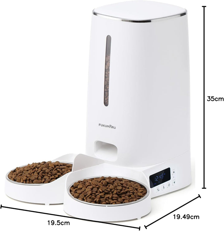 FUKUMARU Futterautomat Katze,Katzenfutter Automat mit Programmierbaren Timern, Automatische Futtersp