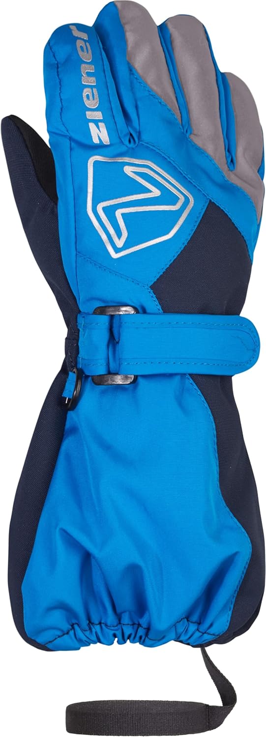Ziener Unisex Baby Lauro Ski-Handschuhe/Winter | wasserdicht, Lange Stulpe, reflektierend 92cm persi