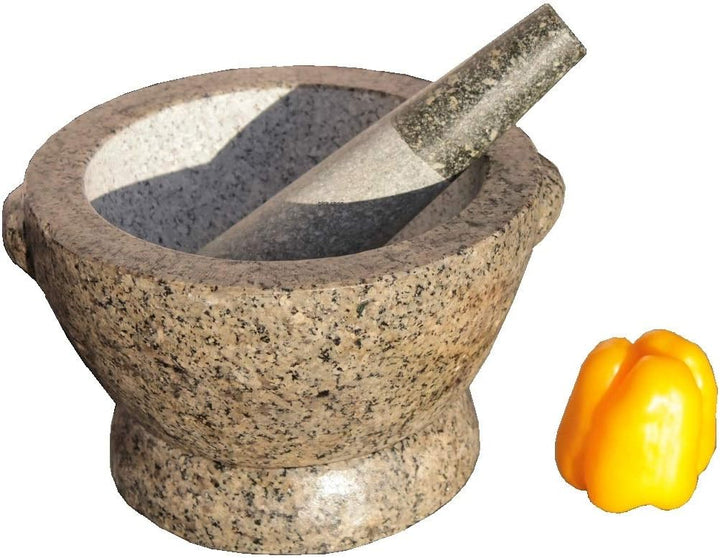Heuschen XXL Granit Mörser + Stössel 21kg massiv steinmörser Ø27cm aus einem Naturstein