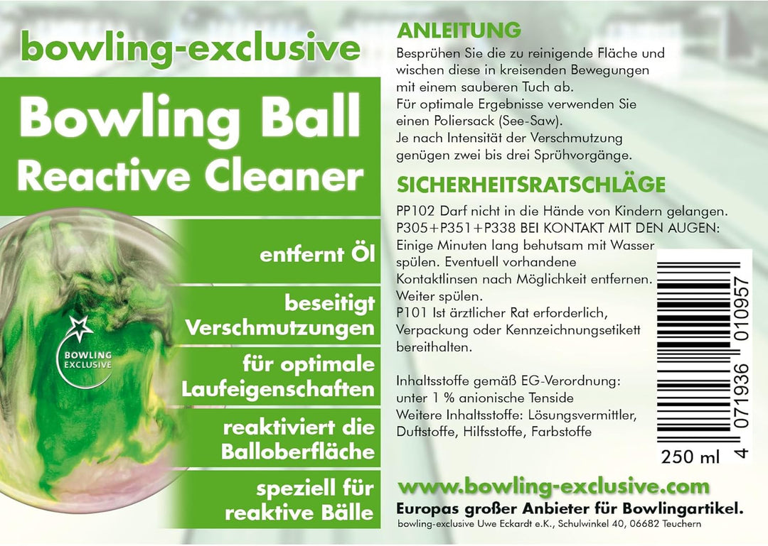 bowling-exclusive Bowlingkugel Reiniger Reactive Bowling Ball Cleaner 250 ml