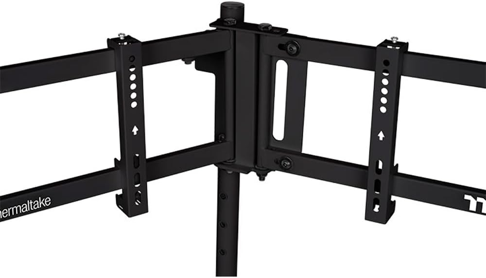 Thermaltake Triple Racing Monitor Stand Pro | Für 3× 32″ Curved / 34″ Flat Monitore | Pulverbeschich