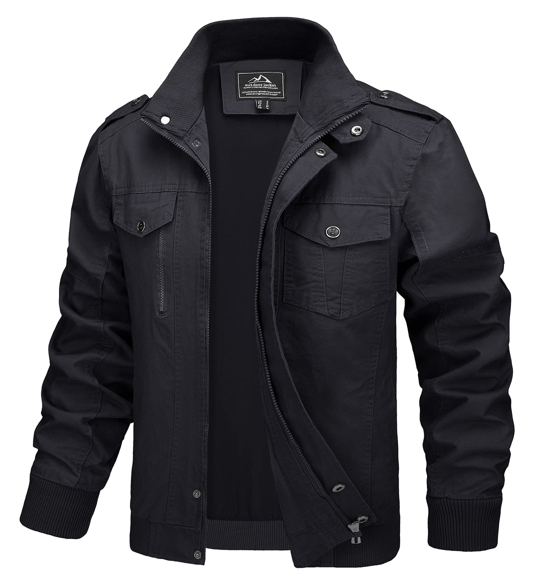 MAGCOMSEN Herren Übergangsjacke Cargo Outdoorjacke Winddicht Frühling Jacke Militär Armee Fliegerjac