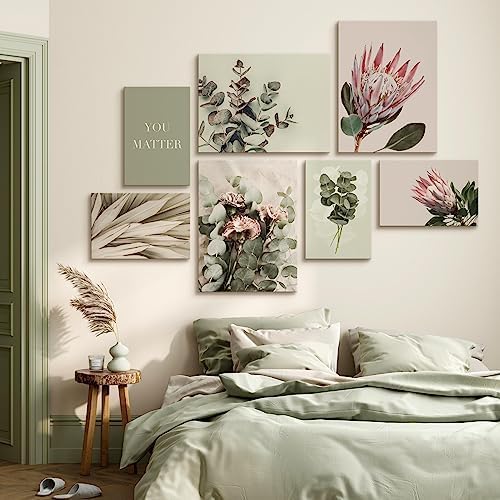 Muralo - Wandbilder Set - Leinwand Bilder Set Aufhängefertig - Bilder für Wohnzimmer Schlafzimmer -