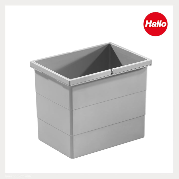 Hailo 15 Liter Inneneimer 1102459 hellgrau für Abfallsystem Cargo Soft Inset