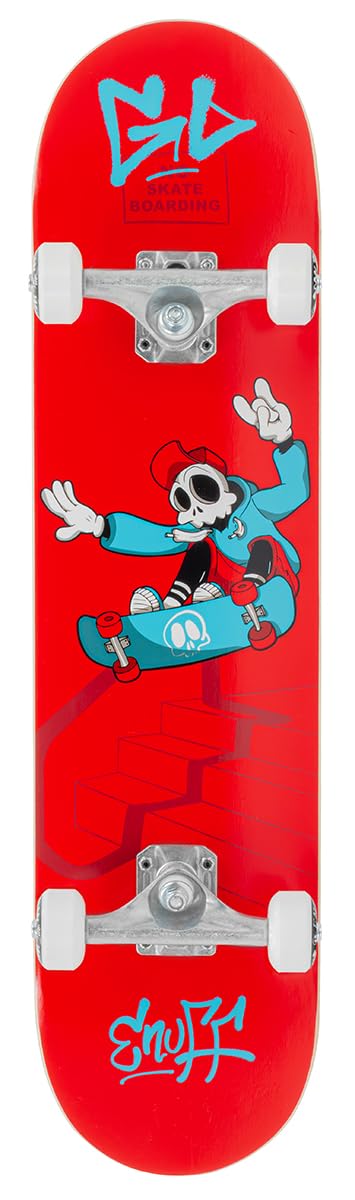 Enuff Skateboards Skully Mini Skateboard 7.75 " rot (rot), 7.75 " rot (rot)