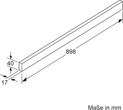 Bosch DSZ4985 Zubehör für Dunstabzüge, Griffleiste Edelstahl, Made in Germany