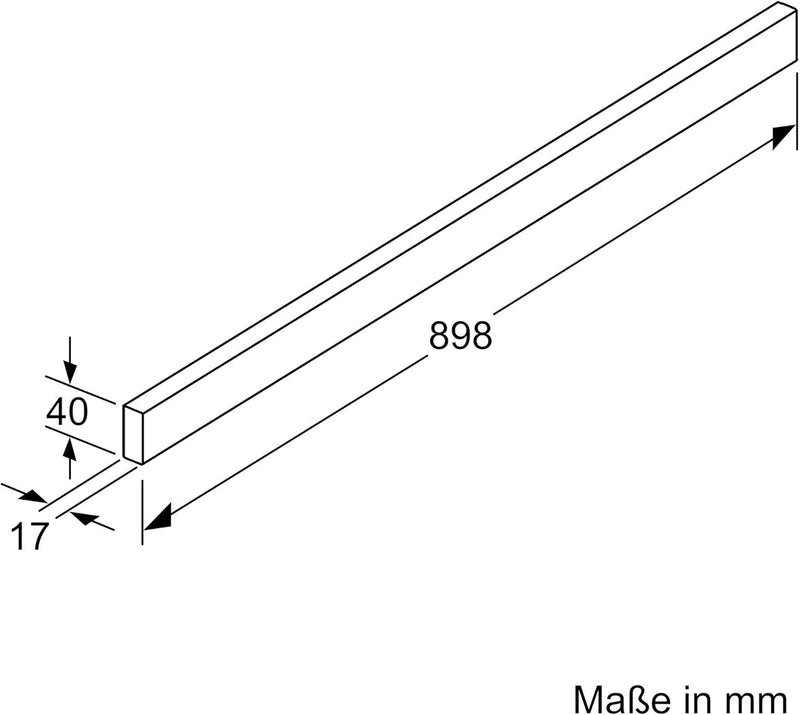 Bosch DSZ4985 Zubehör für Dunstabzüge, Griffleiste Edelstahl, Made in Germany